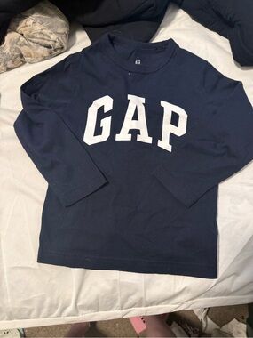 GAP Navy Long Sleeve Tee with White Logo